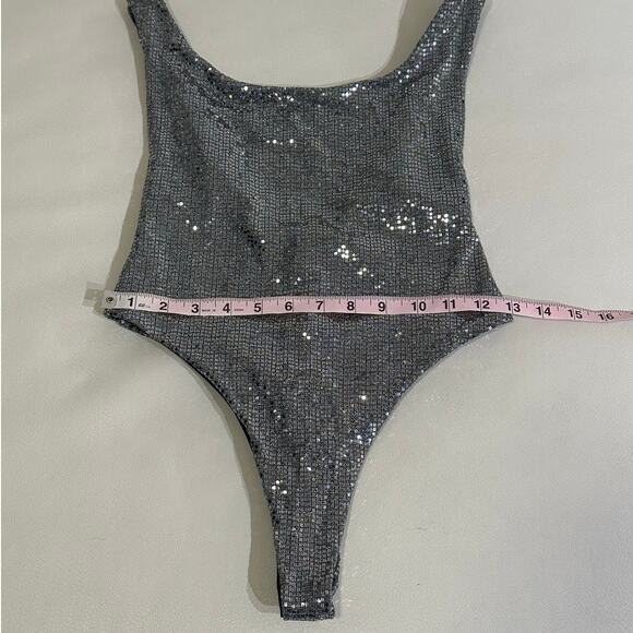 Nookie Beach Silver Sequin One Piece Swimsuit - Picture 5 of 11